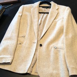 Lauren by Ralph Lauren grey wool blazer 10